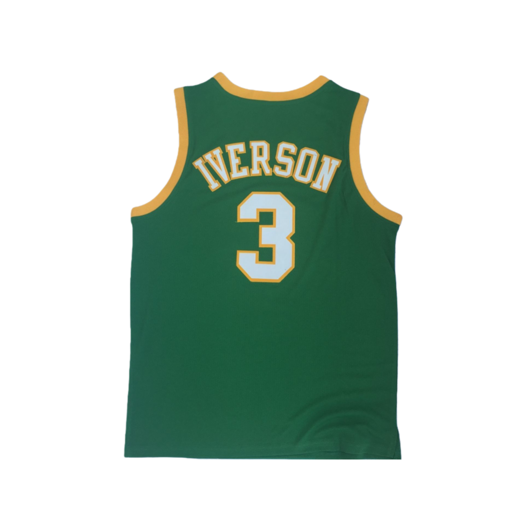 Allen Iverson #3 Bethel High School Basketball Jersey - Green
