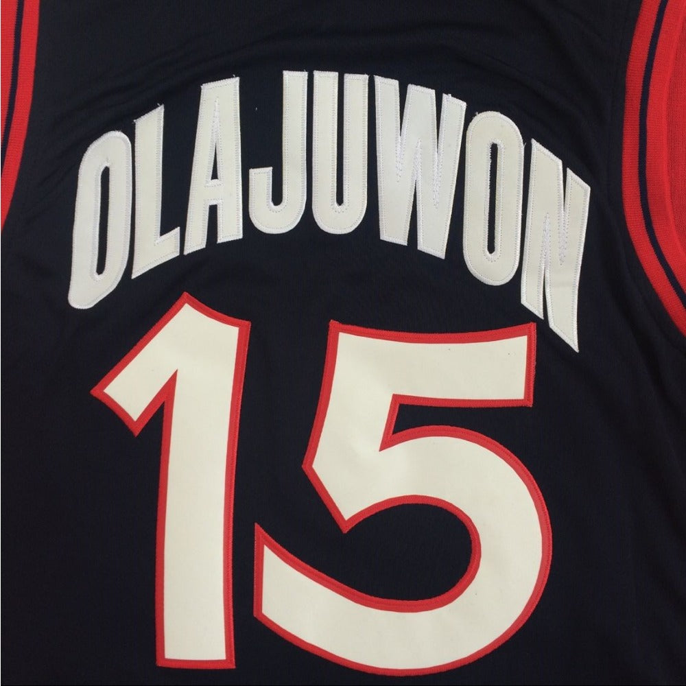 Hakeem Olajuwon Dream Team USA #15 Dark Blue Embroidered Basketball Jersey