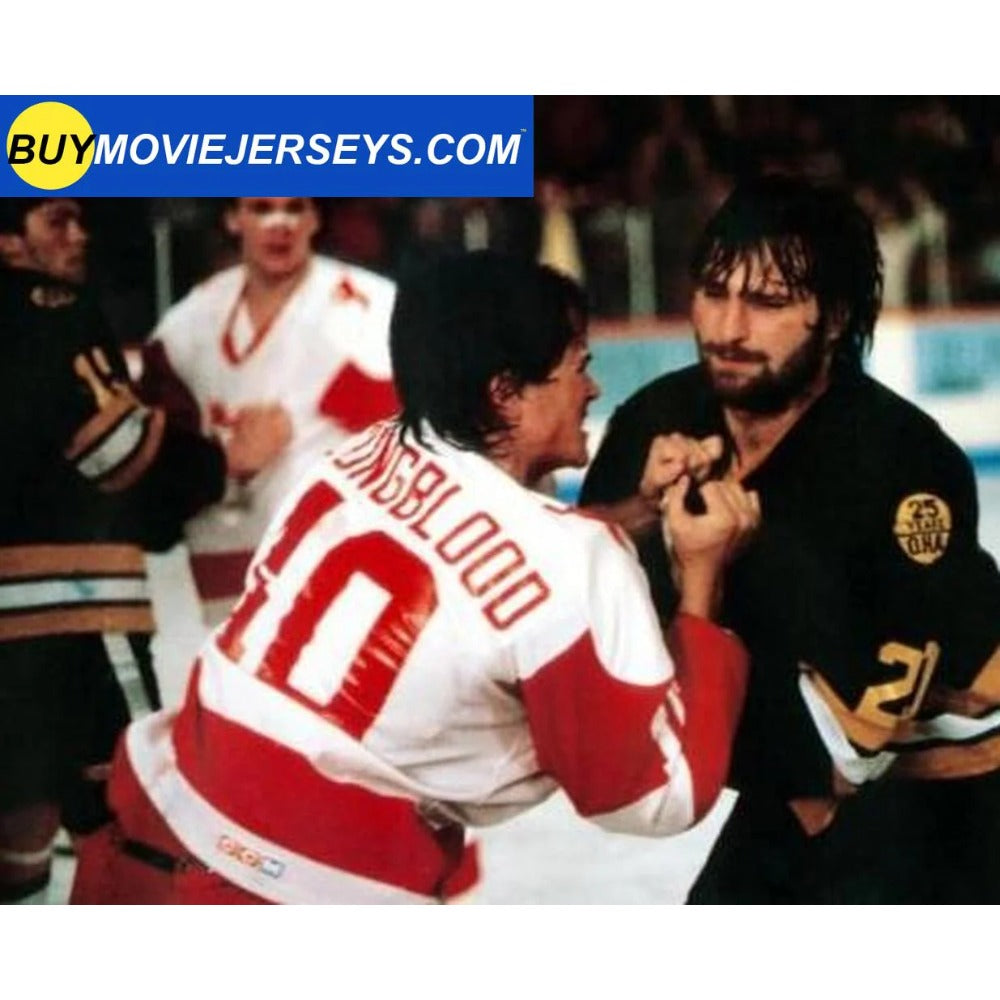 Custom MUSTANGS Hockey Jersey Youngblood Movie Rob Lowe #10 Hockey Jersey 3XS-3XL