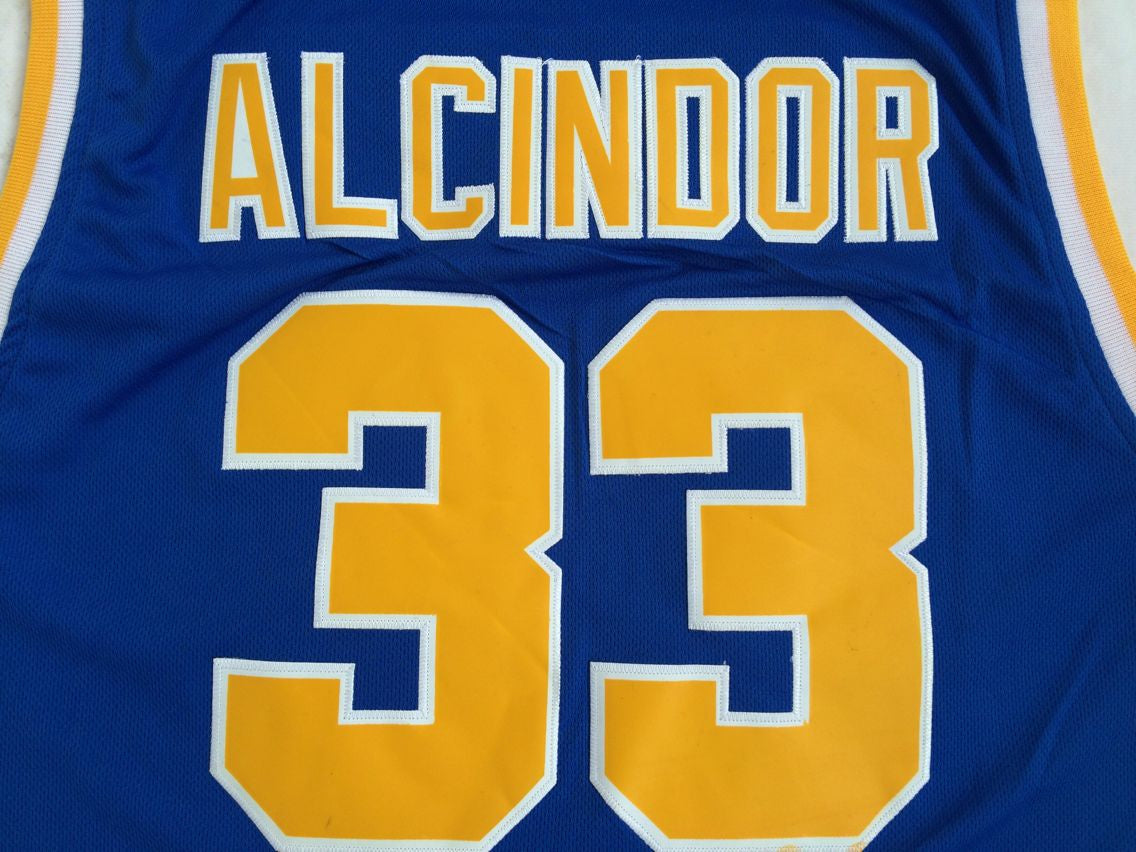 Classic Vintage Throwback 00s UCLA Kareem Abdul-Jabbar Alcindor #33 Basketball Jersey - Blue