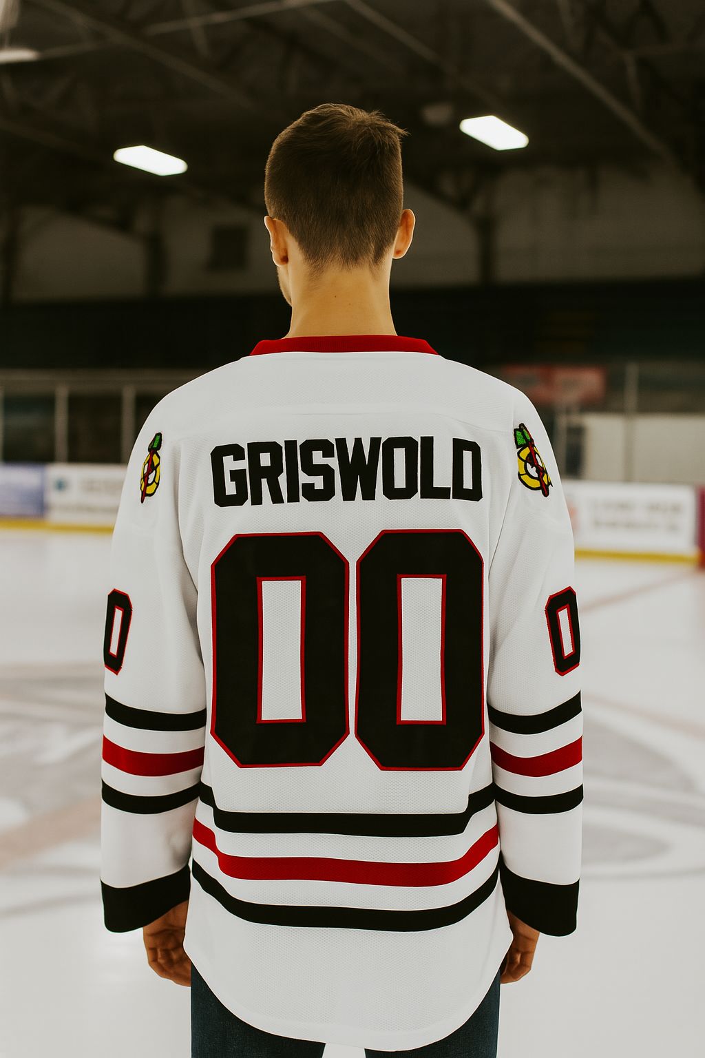 National Lampoon's Christmas Vacation Griswold #00 White Hockey Jersey