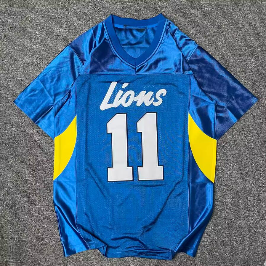 DEANDRE HOPKINS #11 HIGH SCHOOL FOOTBALL JERSEY - Blue Mesh T shirt