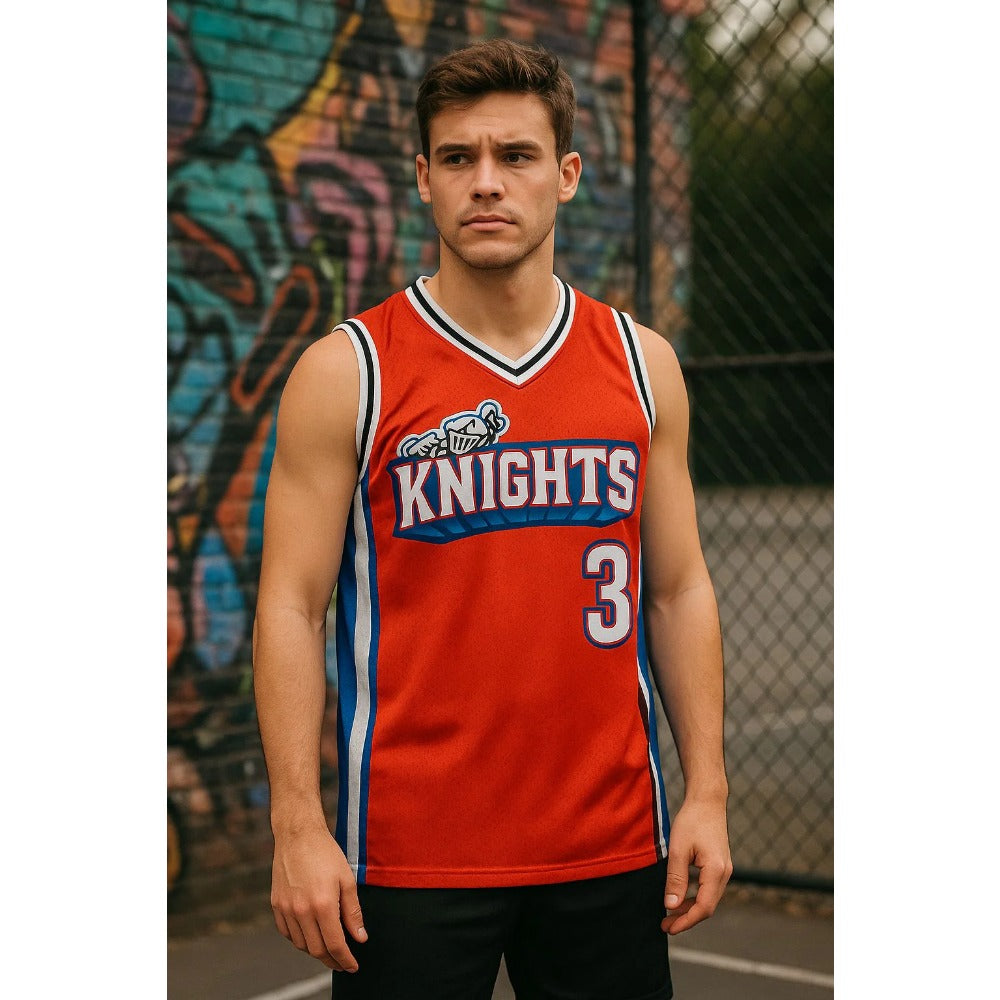 Like Mike Knights Basketball Calvin Cambridge #3 Basketball Movie Jersey