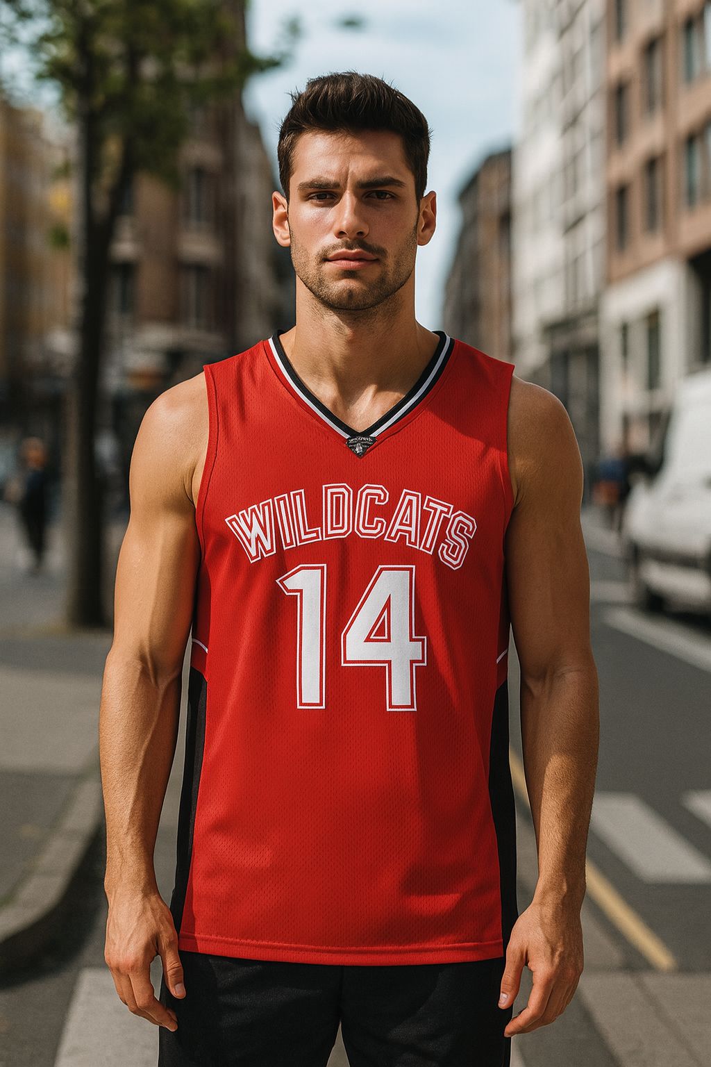 Zac Efron #14 Troy Bolton Wildcats High School Musical Basketball Jersey