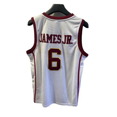 Bronny James JR.  6 USC College Basketball Jersey Embroidery White