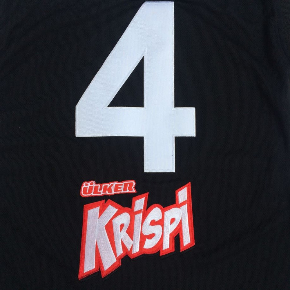 Custom Turkish League Iverson #4 Black Embroidered Basketball Jersey
