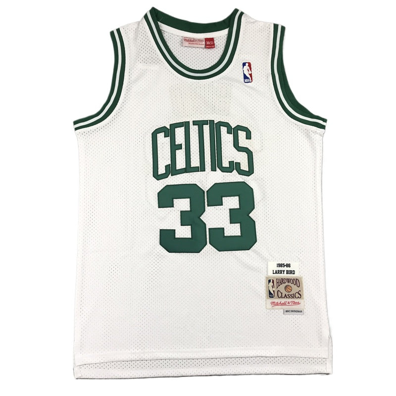 Custom Larry Bird #33 Boston Basketball Throwback Jersey