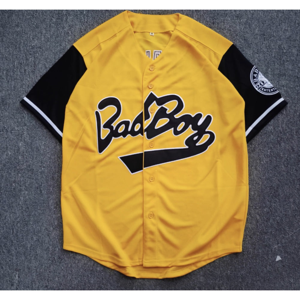 Biggie Smalls #72 Bad Boy Jersey – Yellow Baseball Edition