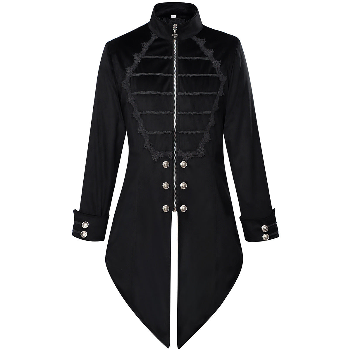 Men's Steampunk Vintage Medieval Tailcoat Jacket Retro Gothic Victorian Frock Coat Uniform Halloween Cosplay Costume
