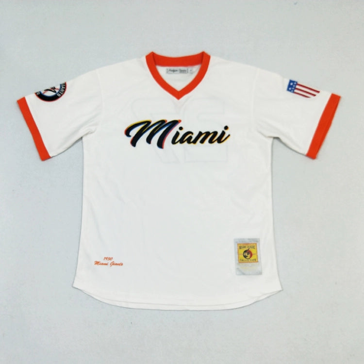 Retro Vantage Miami Giants 1930s Short-sleeved Men's Embroidery Baseball Jersey