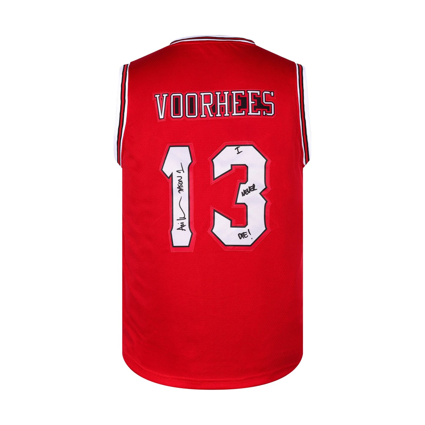 Voorhees #13 Horror Movie Basketball Jersey Red Stitched Jersey