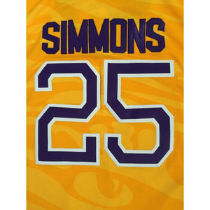 LSU Tigers #25 Ben Simmons Yellow Basketball Jersey - College Fan Gear