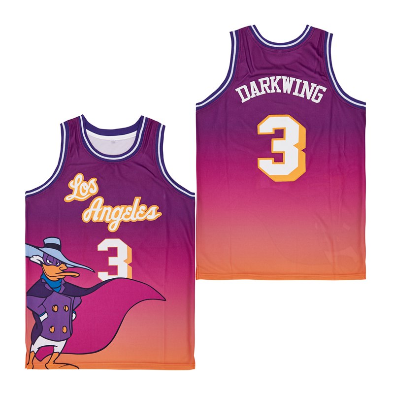 Los Angles Darkwing #3 Duck Purple Color Basketball Jersey