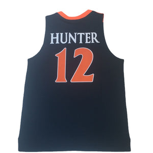 Virginia Hunter #12 Basketball Jersey White/Dark Blue Two Colors