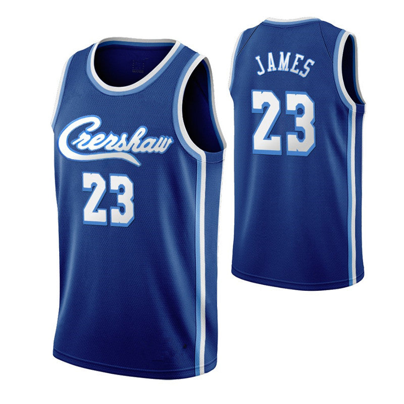 Crenshaw #23 James Basketball Jersey – Stitched Blue