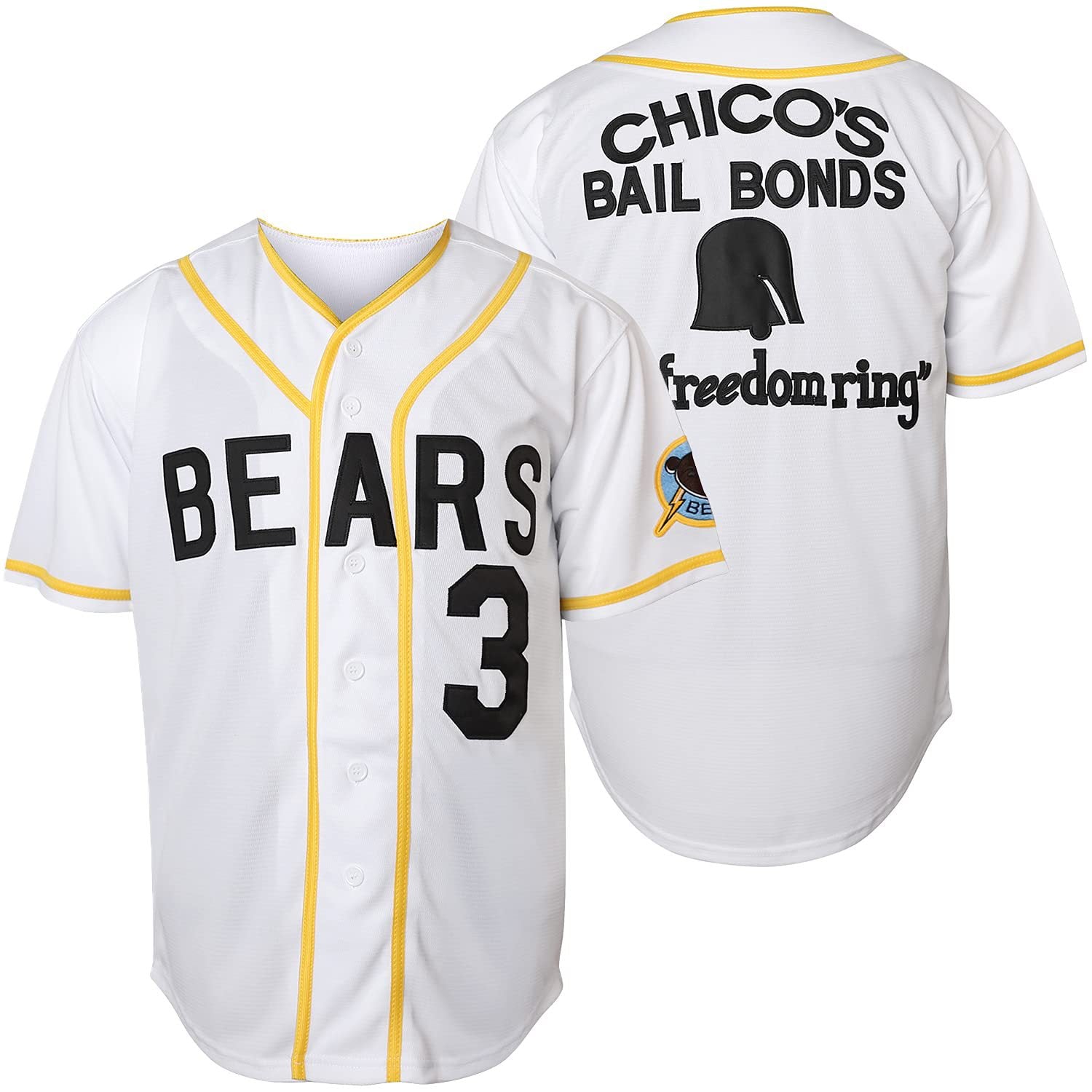 The Bad News Bears #3 Kelly Leak Baseball Jersey