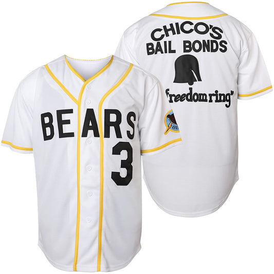 The Bad News Bears #3 Kelly Leak Baseball Jersey
