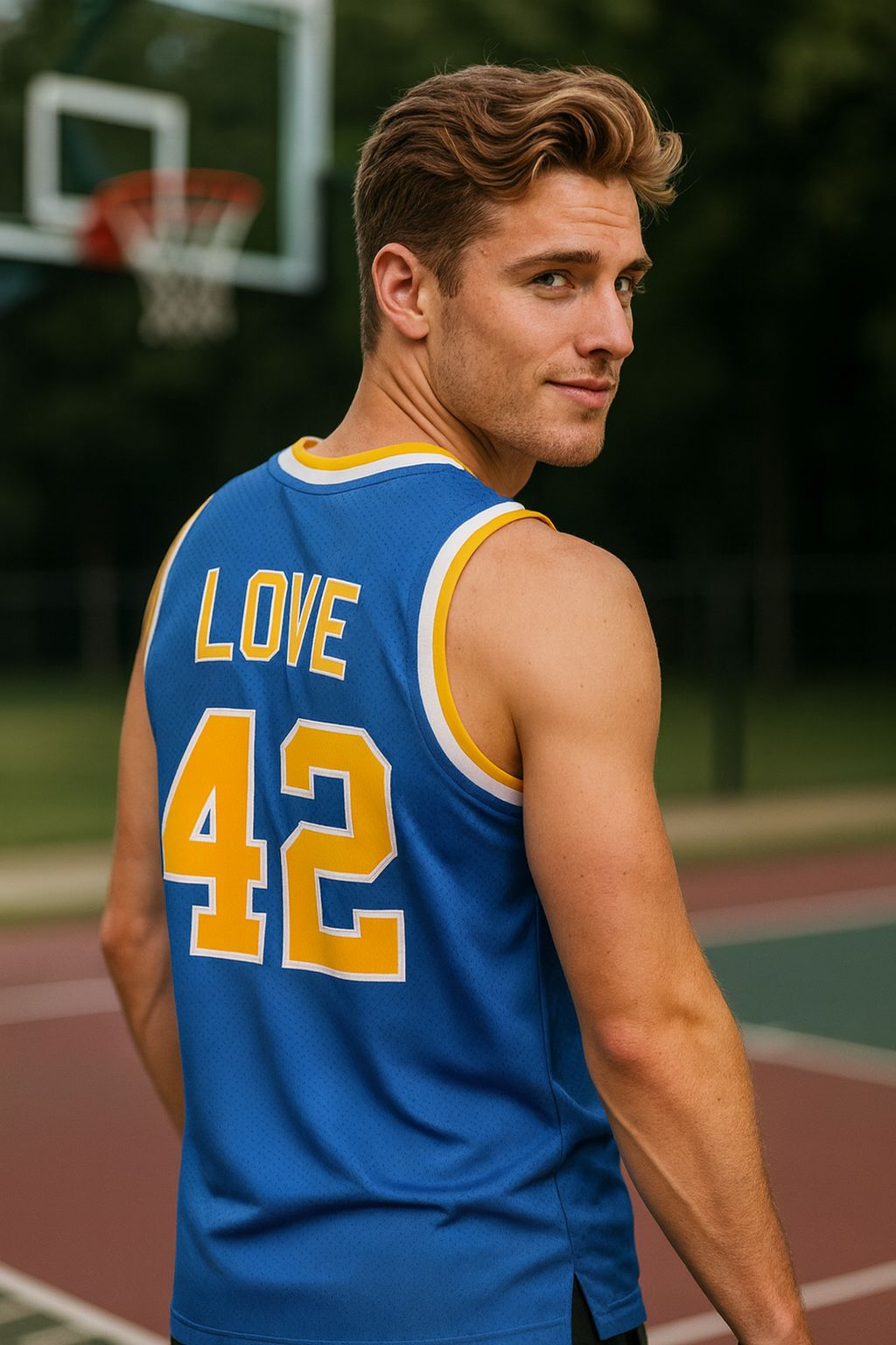 Retro Throwback Kevin Love #42 UCLA Basketball Jersey