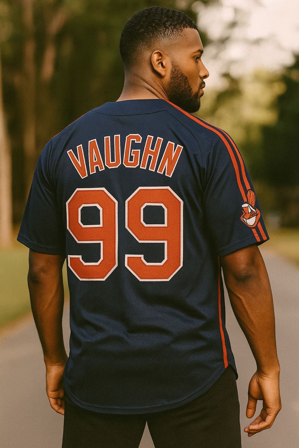 Ricky Wild Thing Vaughn #99 Major League Baseball Jersey Navy