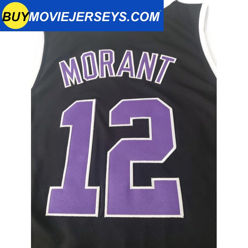 Movie Basketball Jersey Knights #12 Ja Morant Black