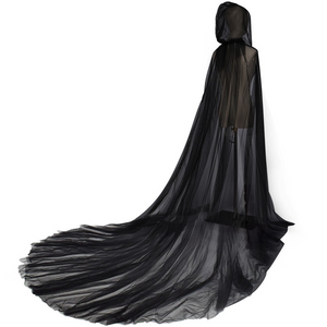 Womens' Gothic Hooded Long Cloak Medieval Cape Halloween Costume Wedding Party