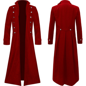 Mens' Steampunk Gothic Long Sleeve Jacket Vintage Medieval Victorian Trench Coat