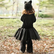Load image into Gallery viewer, Girls Black Cat Costume Animal Zoo Party Kids Halloween Full Set Fancy Dress