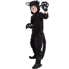 Load image into Gallery viewer, Kids Black Cat Costume Animal Zoo Party Boys Girls Jumpsuit Halloween Cosplay