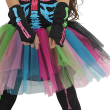 Load image into Gallery viewer, Girls Skeleton Skull Costume Halloween Cosplay Kids Fancy Dress Party Outfit