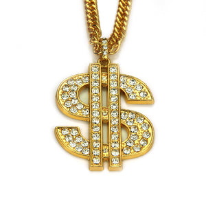 Electroplated Hiphop USD Pendant Necklace Popular Hip Hop Jewelry Men's Necklace Cuban Chain