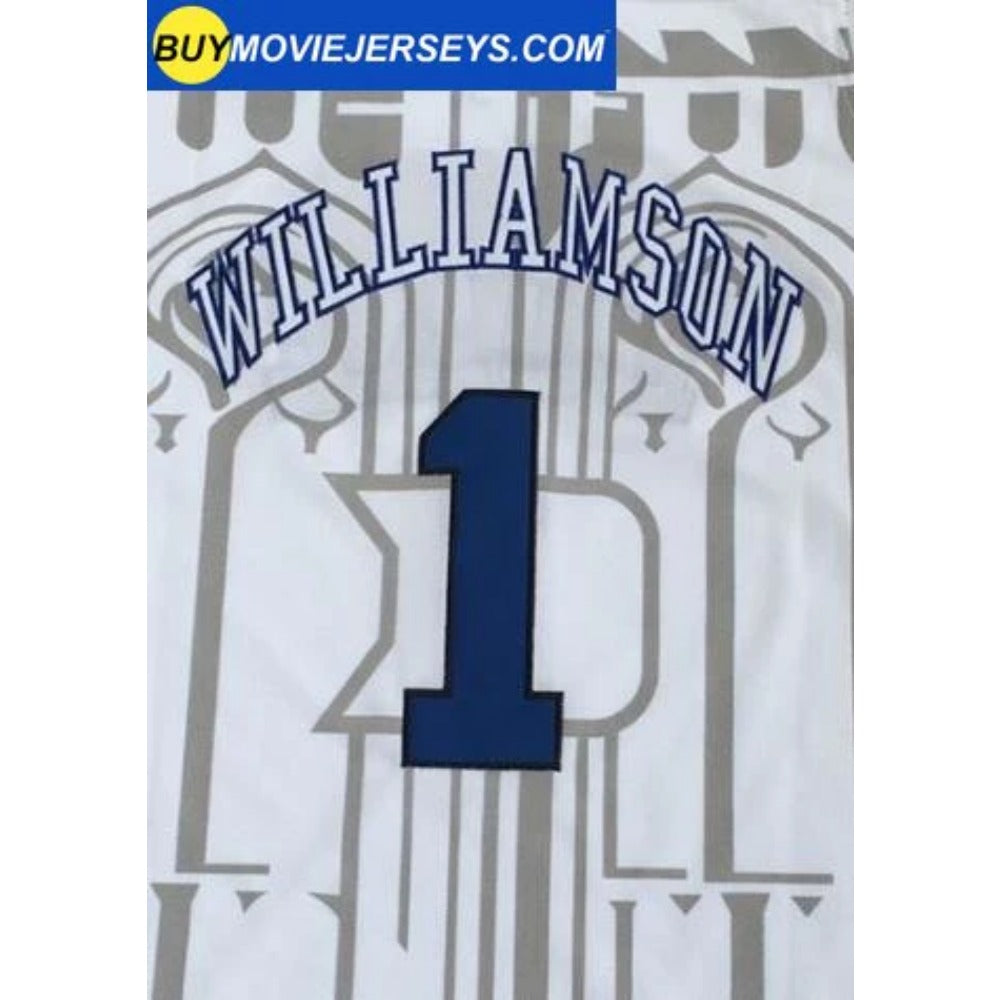 Custom Zion Williamson #1 Basketball Jersey College- White