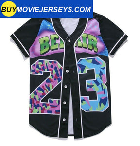 The Fresh Prince of Bel-air Unisex Hipster Hip Hop Button-Down Baseball Jersey