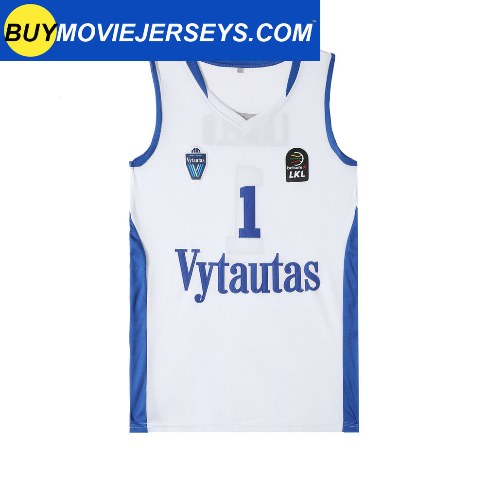 LaMelo Ball #1 LiAngelo Ball Lithuania Vytautas Basketball Jersey Stitched  White