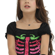 Load image into Gallery viewer, Girls Skeleton Skull Costume Halloween Cosplay Kids Fancy Dress Party Outfit