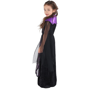 Girls Witch Costume Kids Halloween Cosplay Fancy Dress Up Party Outfit