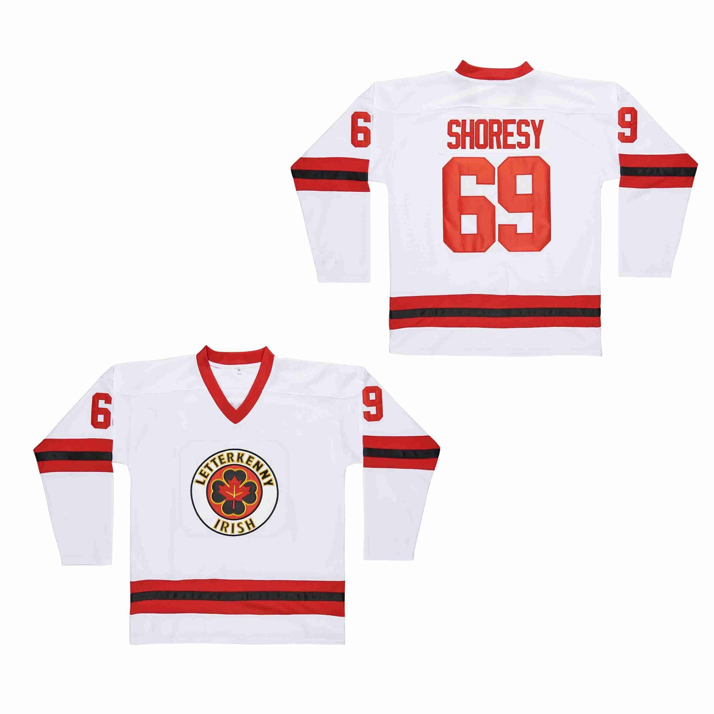 Shoresy Irish #69 Hockey Jersey – White Ice Comedy Throwback