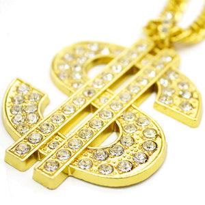 Electroplated Hiphop USD Pendant Necklace Popular Hip Hop Jewelry Men's Necklace Cuban Chain