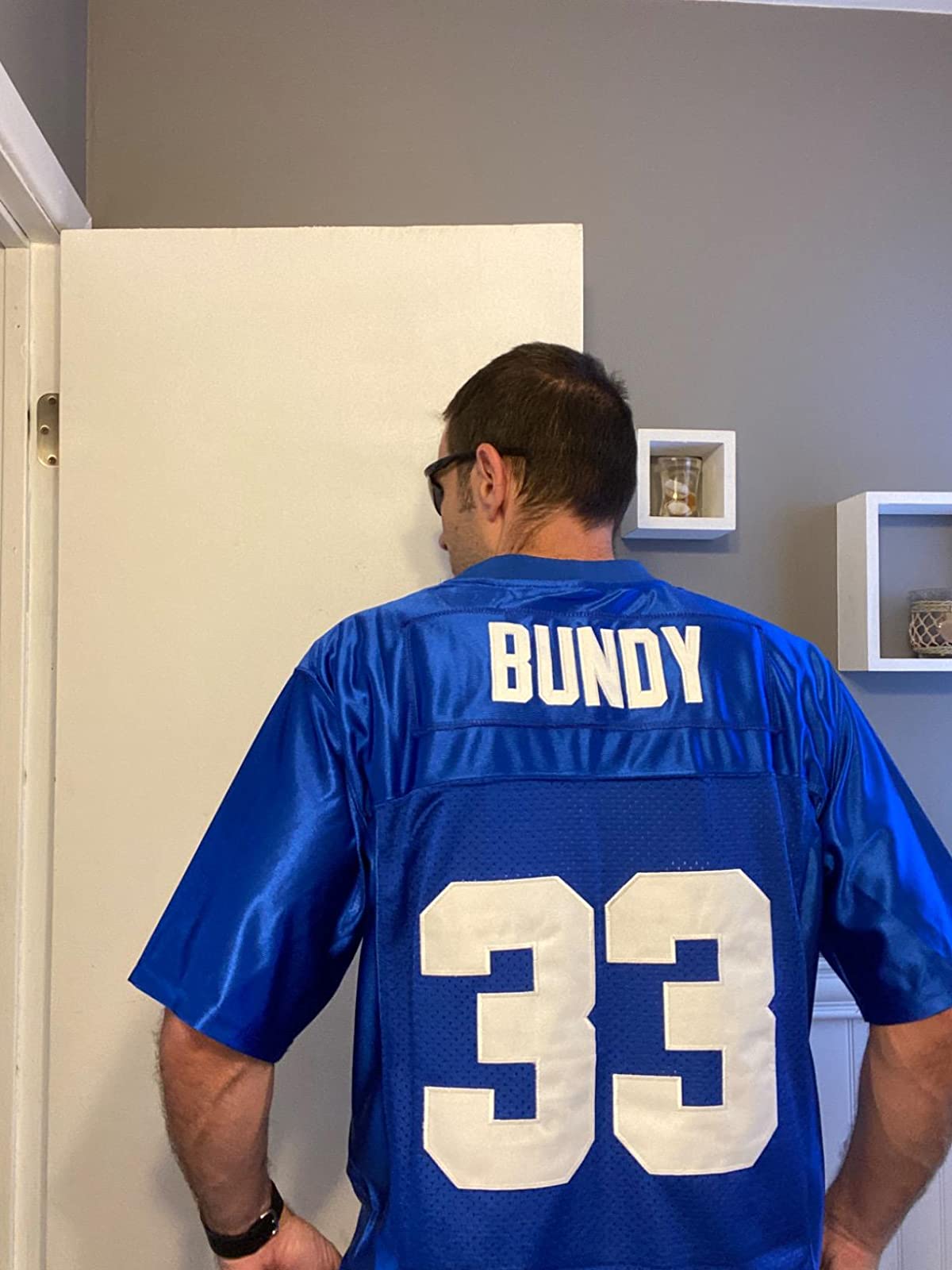 Married With Children – Al Bundy #33 Polk High Football Jersey Blue