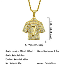 Load image into Gallery viewer, Hip Hop  #7 Jersey Pendant 3D Men&#39;s Necklace Jewelry