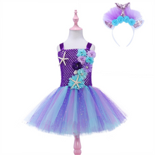 Load image into Gallery viewer, Girls Princess Mermaid Costume Kids Tutu Dress Party Birthday Fancy Dress Outfit