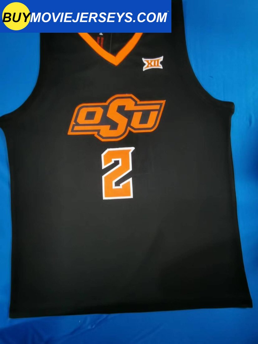 Cade Cunningham #2 Oklahoma State Basketball Jersey OSU Throwback Jerseys -Black