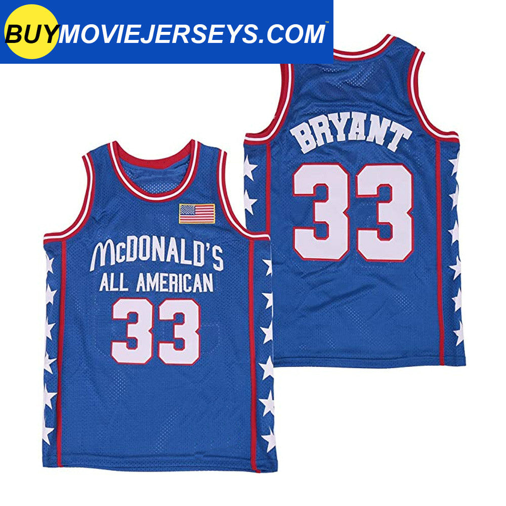 Kobe Bryant Mcdonald's All American Basketball Jersey #33 Blue Color