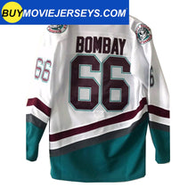 Load image into Gallery viewer, The Mighty Ducks Movie Hockey Jersey #66 Gordon Bombay White Color