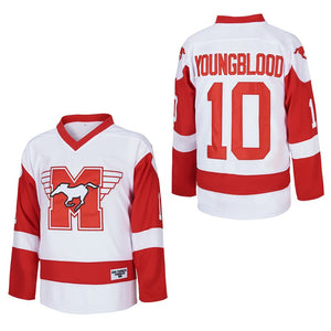 MUSTANGS Hockey Jersey Youngblood Movie Rob Lowe #10 Hockey Jersey Limited Edition