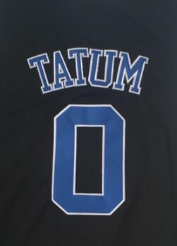 With the pattern on the back Jayson Tatum Duke #0 Jersey