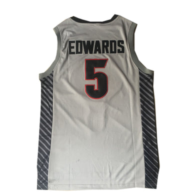 Anthony Edwards #5 Georgia Basketball Jersey College - Gray