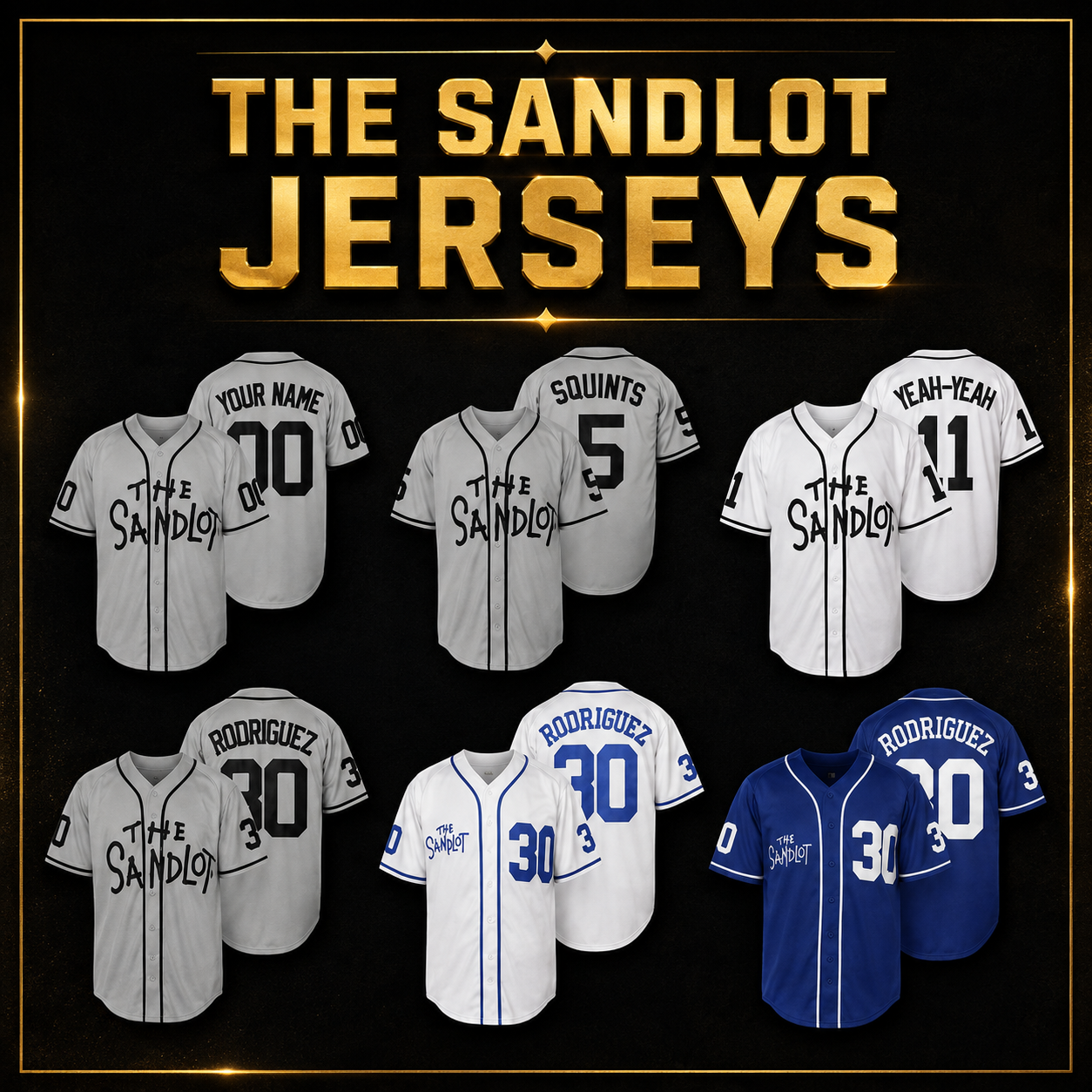 The Sandlot Jerseys | Benny, Squints & Movie Baseball | BuyMovieJerseys