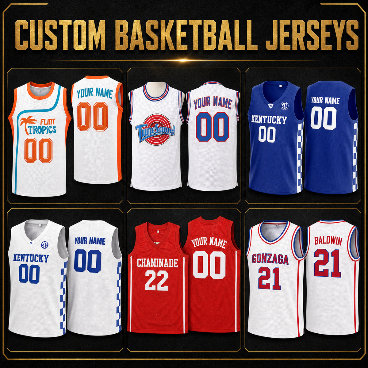 Custom Basketball Jerseys | Name & Number | BuyMovieJerseys