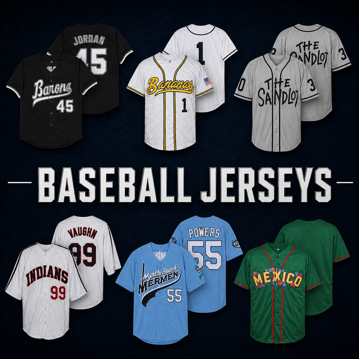 Baseball Jerseys | Movie, Retro & Custom | BuyMovieJerseys |Throwbackcollection