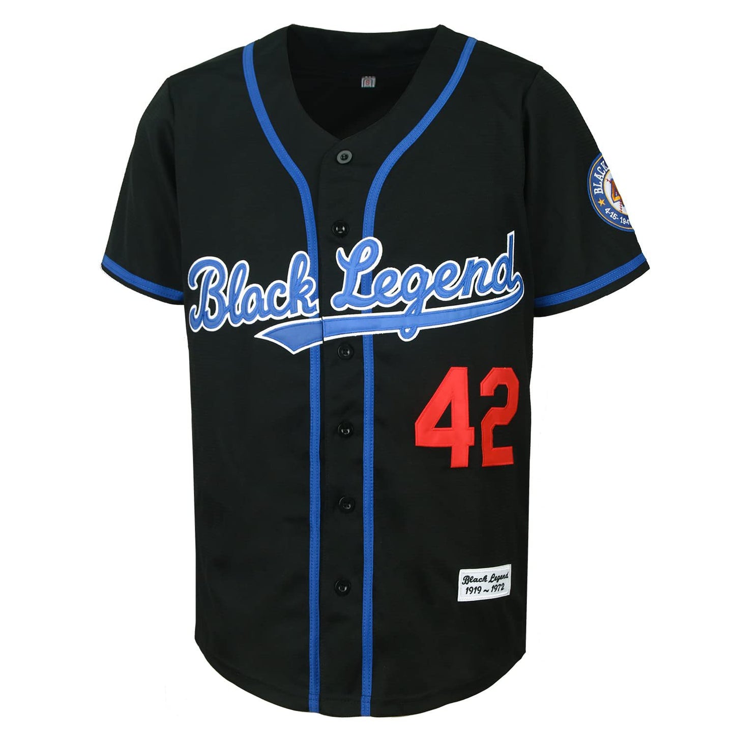 Retro Vantage Black Legend #42 Baseball Jersey Sewn S, M, L, XL,2XL,3XL